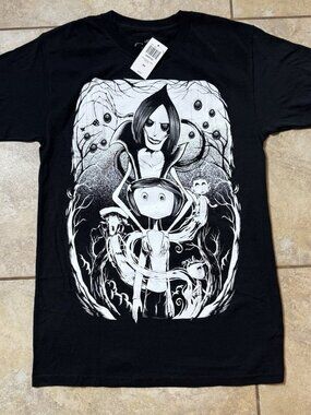 Coraline Beldam Other Mother Black & White T-Shirt Size SMALL New With Tags